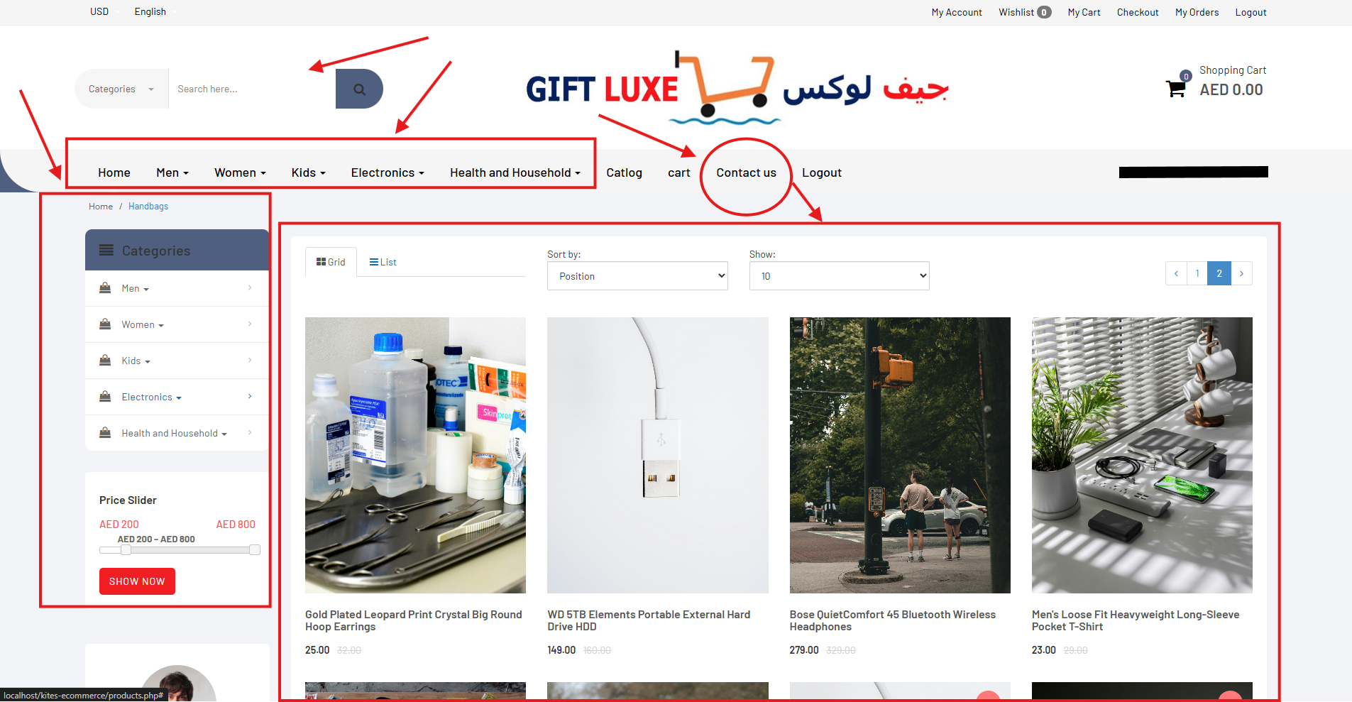 Categories & Search